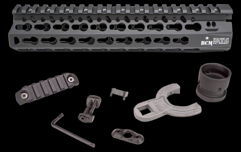 BCM KMRA9556BK KMR Alpha Handguard 9 Inch Keymod Aluminum AR-15