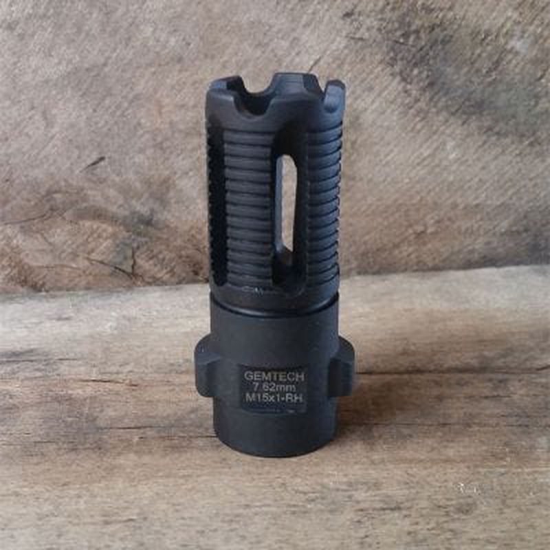 Gemtech Quickmount Muzzle Brake 30 Caliber 15x1 RH Thread Black