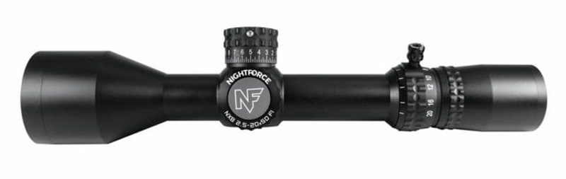 NightForce NX8 Rifle Scope, 2.5-20x50mm, 30mm Tube, First Focal Plane