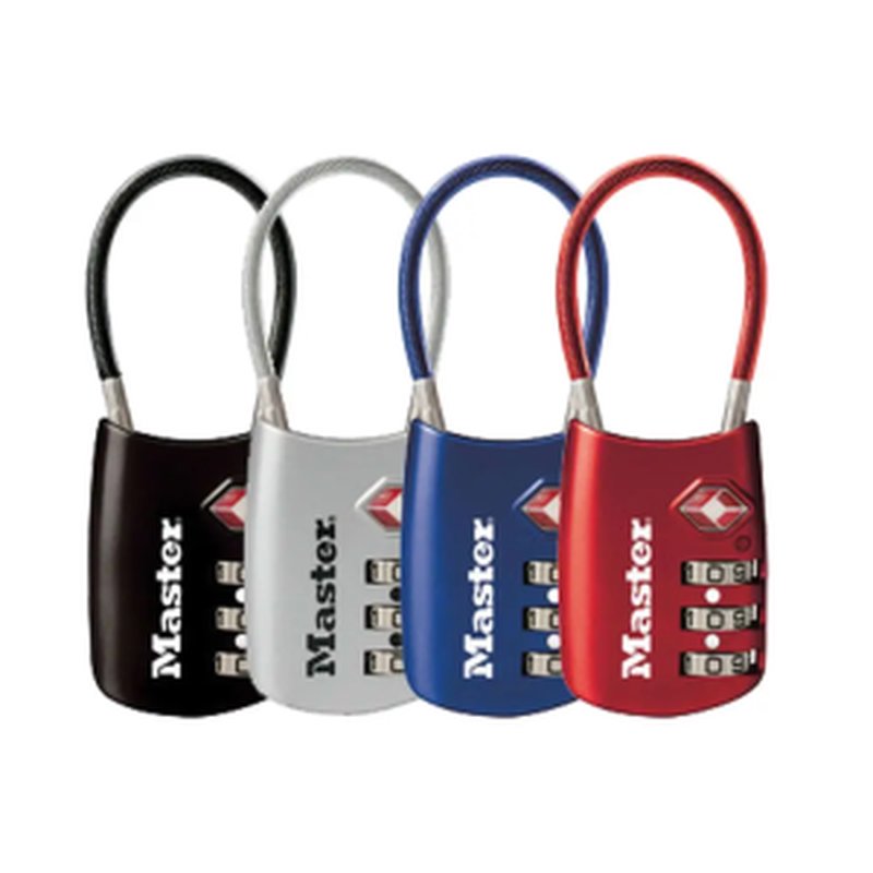 Master Lock 4688D TSA Padlock Combo Single Flexible Shackle Lock