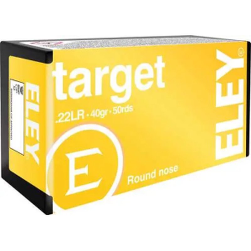 Eley Target 22LR 40 Grain Round Nose Ammo - 50 Pack