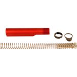 LBE Unlimited MILBUFKT-RED Mil-Spec Buffer Tube Kit 6 Position AR-15 Red