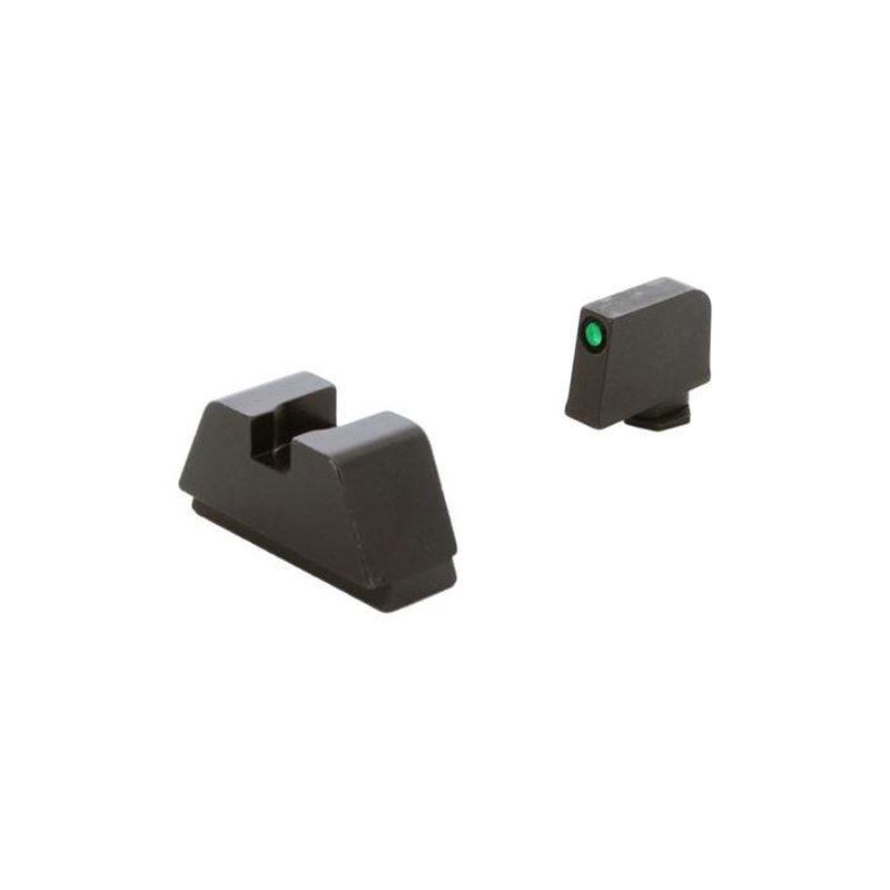Ameriglo XL Opt Comp Tritium/Black Square Notch Glock Sights