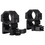 UTG Max Strength Tactical 4 Hole QD Picatinny 1" Scope Rings Matte Black High