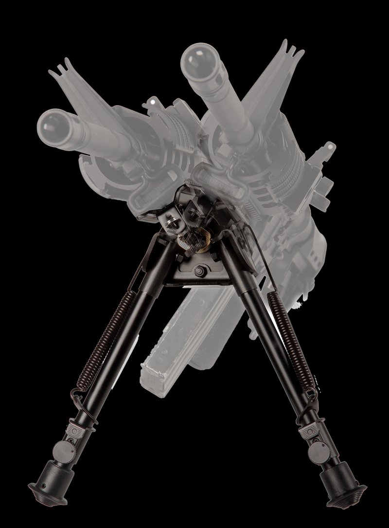 Blackhawk Sportster Pivot and Traverse Rifle Bipod 6-9 Inch Adjustable Anodized Metal