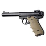 Hogue Ruger MKIV Rubber Grip with Finger Grooves Flat Dark Earth