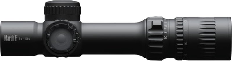 March Scopes 1-10x24mm Shorty Rifle Scope 30mm FFP LED Turret