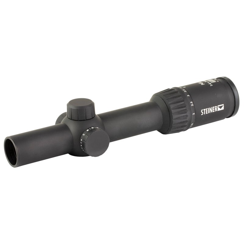 Steiner P4Xi 1-4x24 Riflescope with 30mm Tube Illuminated P3TR Reticle SFP