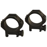Weaver 30mm 4-Hole Picatinny Low Scope Rings Matte Black