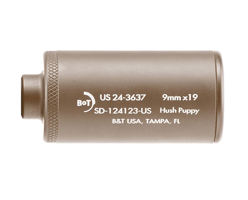 B&T Hush Puppy 9mm Suppressor Coyote Tan