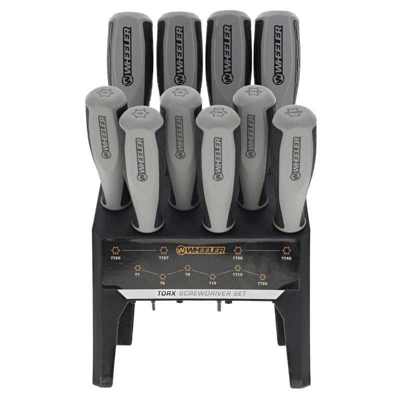 Wheeler 10pc Torx Bench Driver Set (T7-T40) with Stand