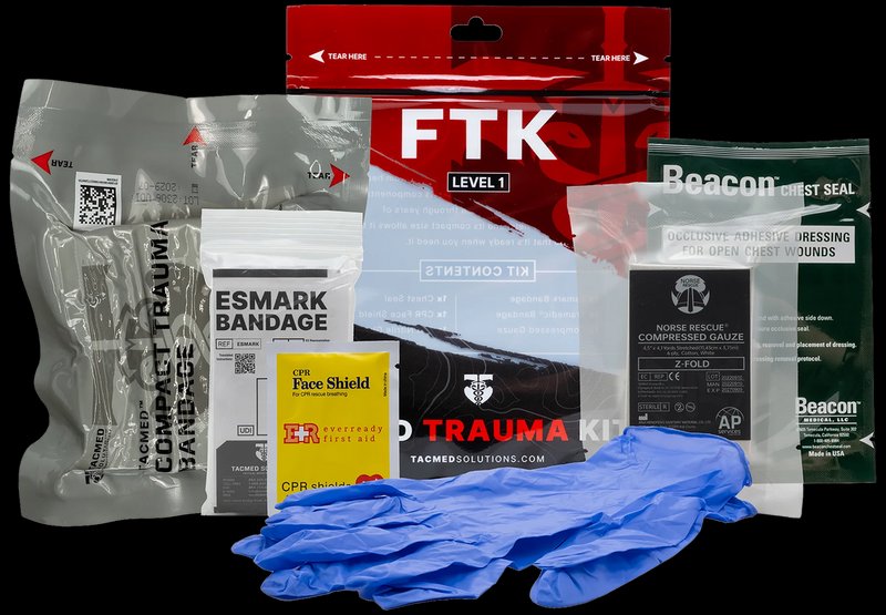 Tacmed Solutions Field Trauma Kit Level 1 Compact First Aid 800115