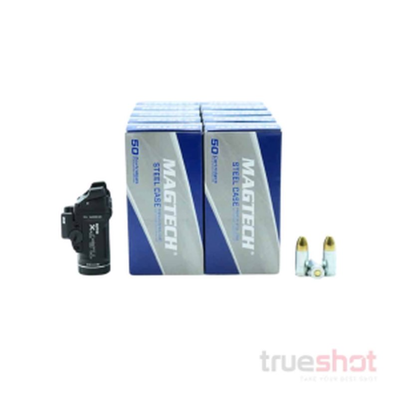 Streamlight TLR-7 X Sub Pistol Light Bundle with 500 rounds of 9mm ammo