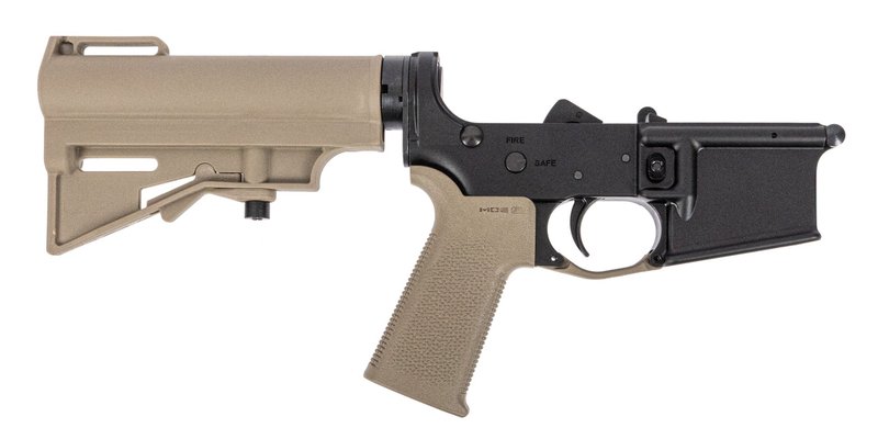 PSA AR15 Complete MOE SL Stealth Lower W/ HAR-15 brace, FDE