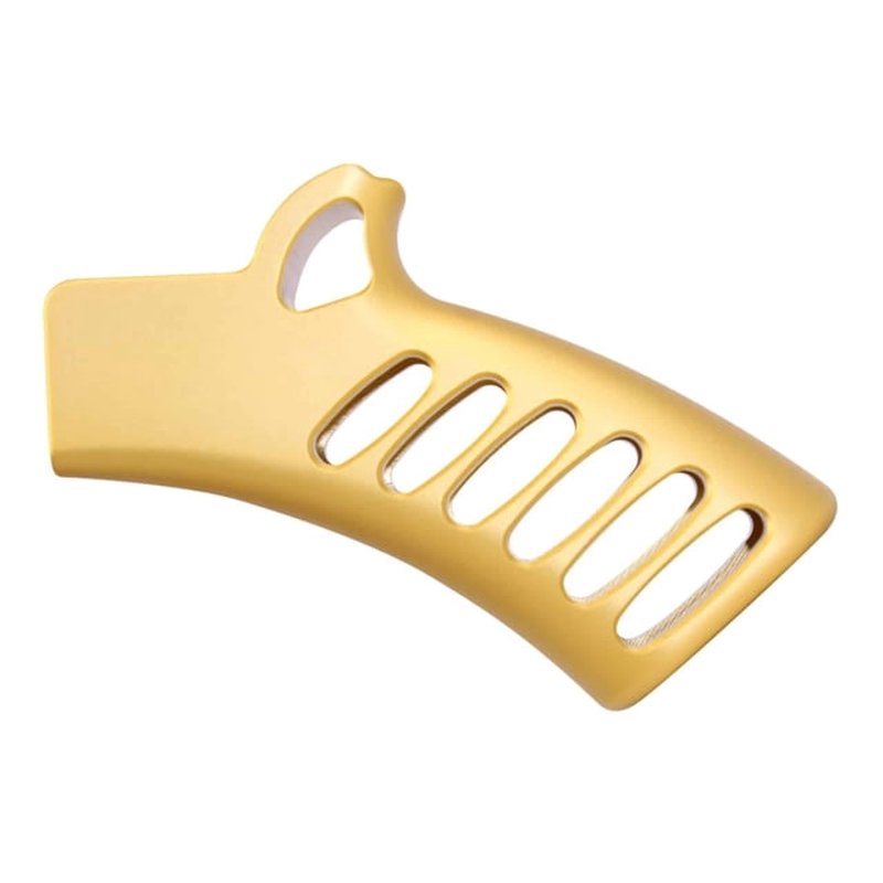 Guntec USA Ultralight Series Skeletonized Aluminum Featureless Grip Anodized Gold