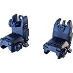 HiViz Folding AR Back Up Sight ARN21, Tritium Front Post/Dual Aperture Rear, Folding, Fits Picatinny Rail