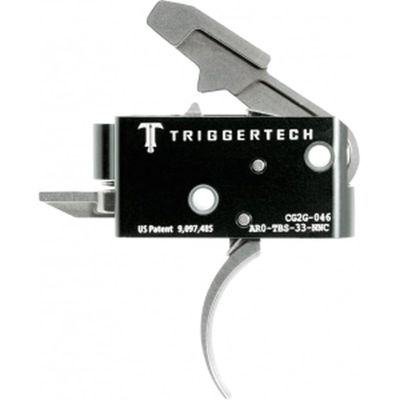 TriggerTech AR0TBS33NNC Competitive Primary Two-Stage Traditional Curved Trigger, 3.50 lbs draw weight for AR-15
