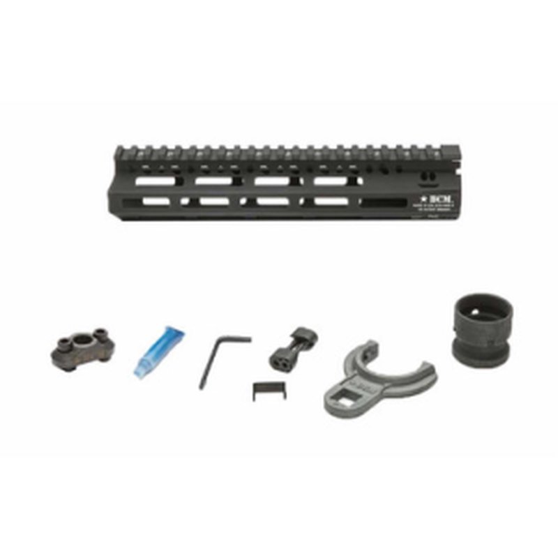 BCM MCMR9556BLK MCMR 9" M-LOK Free-Float Aluminum Handguard Black Anodized