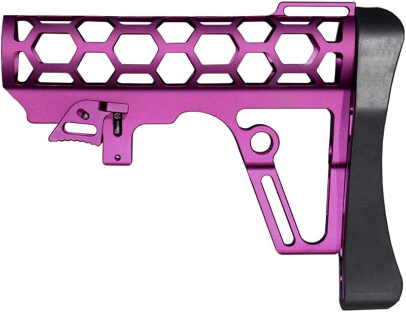 Presma Skeletonized 223/5.56/308 Buttstock Mil-Spec Tube, 6 Position, Purple