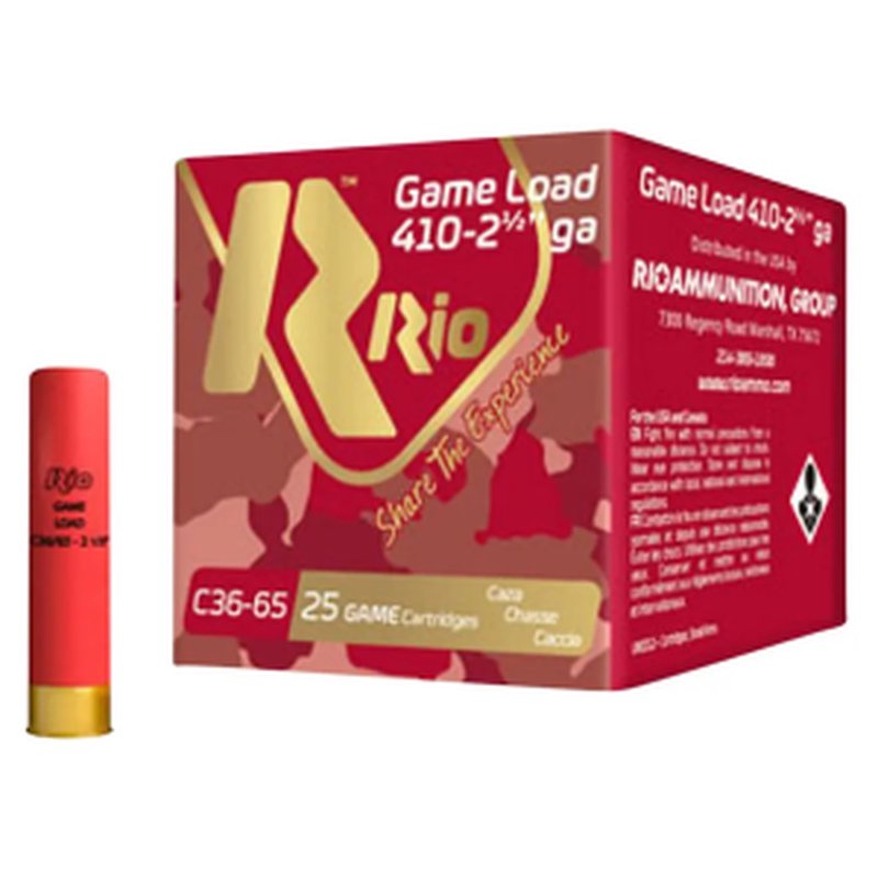 Rio Ammunition RC368 Game Load Heavy Field 410 GA 2.50 Inch Shotshell