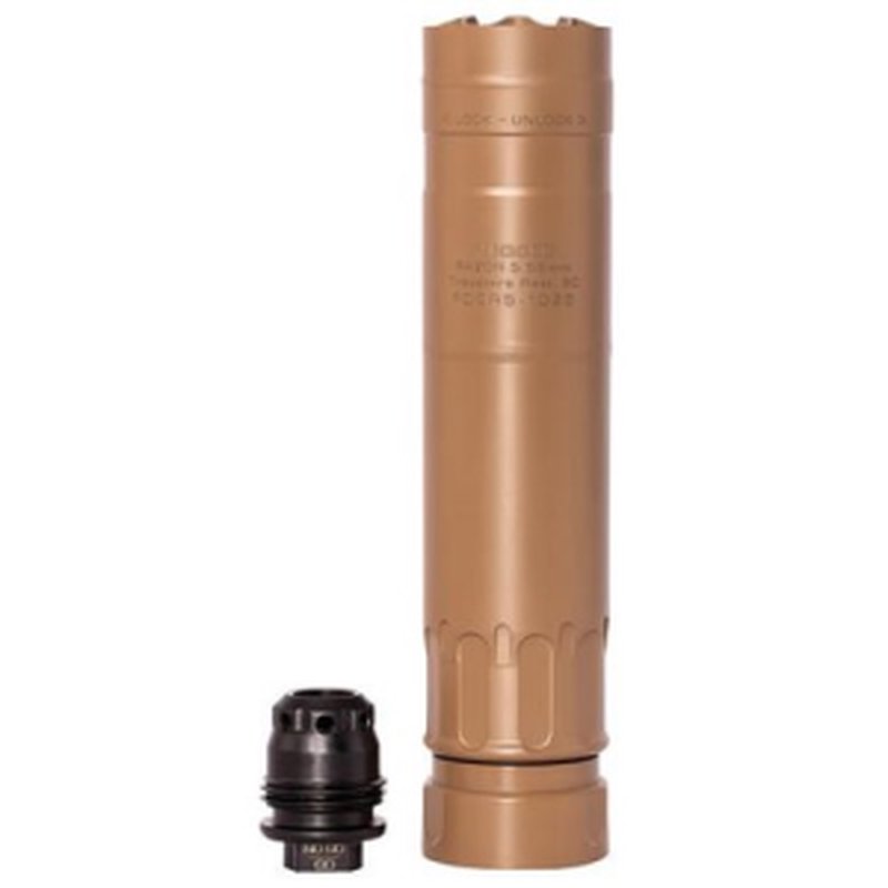 RUGGED SUPPRESSORS Razor 556 22 Cal 5.56mm 6.40 L FDE/SS 1228 M2 QD