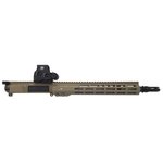 Blackout Defense .223 Wylde 13.9\" Barrel Carbine Mid Length Fixed Gas Block Forward Assist FDE Upper Receiver w Eotech EXPS2-0