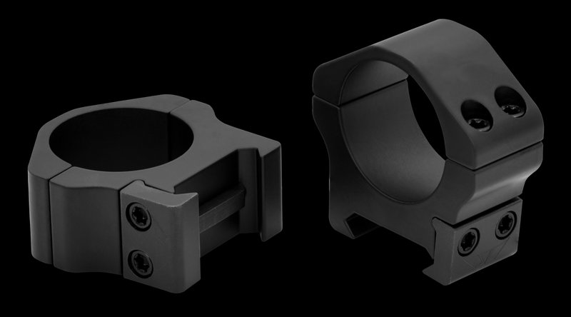 Warne Maxima Horizontal 1in Scope Rings STANAG 4694 Low Matte Black