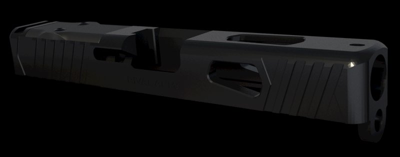 Rival Arms Precision Slide Glock 19 Gen 3 A1 Optic Cut Black