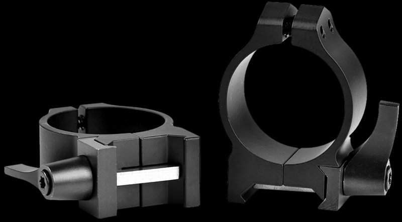 Warne Maxima Quick Detach Scope Rings 30mm Low Matte Black Return-To-Zero