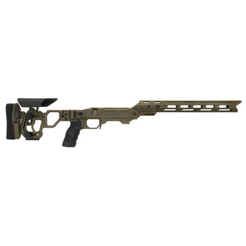 Cadex Defense Lite Competition M-LOK OD Green Rem 700 LA Skeleton Folding for SSSF 3.850 CIP Cha