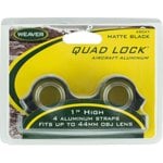 Weaver Quad Lock Detachable Scope Rings 1-Inch High Matte Black