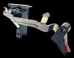 Cross Armory Drop-In Hybrid Flat-Faced Trigger Glock Gen 1-4 Black Red Anodized CRGTDI