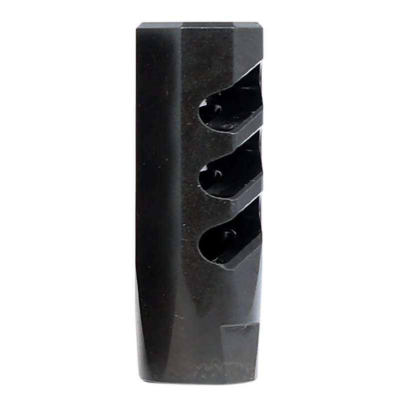 Watchtower Flat Faced Compensating Muzzle Brake, Black - Innovative Muzzle Brake for Improved Sho