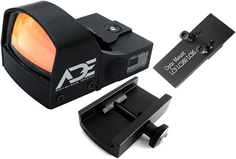 ADE RD3-009 1x Reflex Red Dot Sight 5 MOA (Docter) - Ruger LC9 Plate