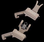 Troy Ind SSIG-45S-MDFT-00 45-Degree Offset Folding BattleSight AR-15 Flat Dark Earth