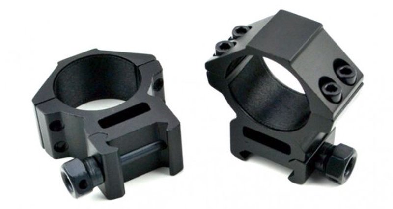 Sniper Medium Profile Rifle Scope Rings For Picatinny/Weaver Rail System Black 30mm Diameter