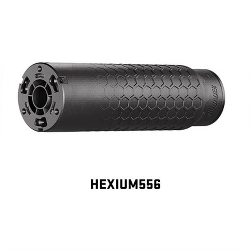 Hexium 5.56mm Rifle Suppressor - Hexium 5.56mm Titanium Hub Direct Thread Suppressor Black