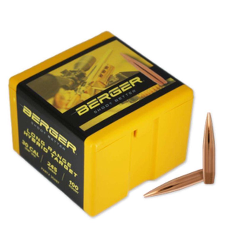 Berger Bullets 30 Caliber 245 Grain LR Hybrid Target Ammunition