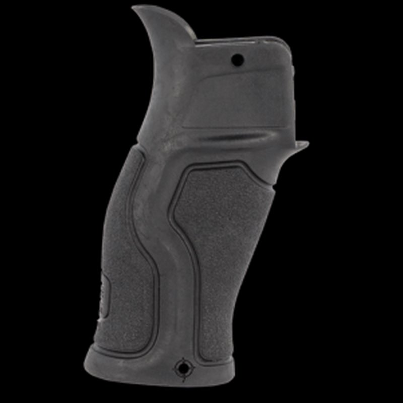 F.A.B. Defense FX-GRADUSB Gradus 15-Degree Ergonomic AR-15/AR-10 Pistol Grip, Black Polymer Rubber Overmold