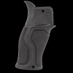 F.A.B. Defense FX-GRADUSB Gradus 15-Degree Ergonomic AR-15/AR-10 Pistol Grip, Black Polymer Rubber Overmold