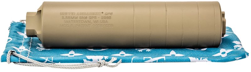 Griffin Armament GP5 Suppressor 5.56mm / .223 6.25 Inch Flat Dark Earth