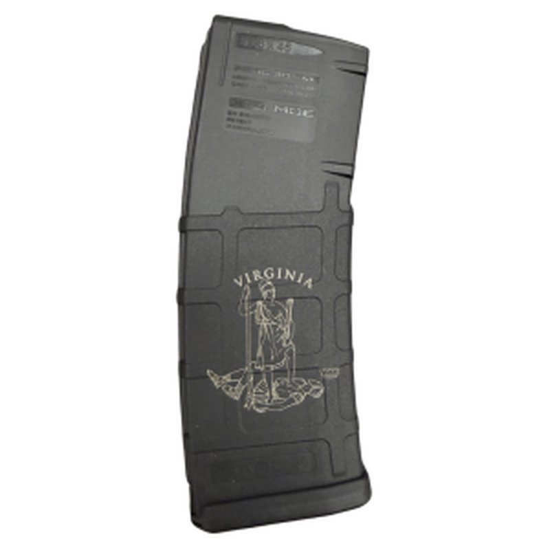 Magpul PMAG Gen M2 MOE AR-15 Magazine 30rd Black Lasered Virginia Virtus Tyranny