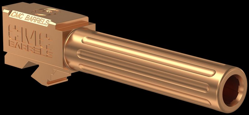 CMC Triggers Match Precision Drop-In Barrel for Glock 19 Gen 3-4 9mm 4.01in Bronze