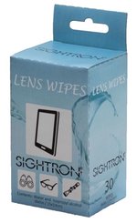 Sightron Rifle Scope Lens Wipes 30-Pack Black Alcohol Wipes