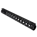 Firefield Verge M-LOK 15\" Aluminum Picatinny Rail, Hardcoat Anodized Black - FF34067
