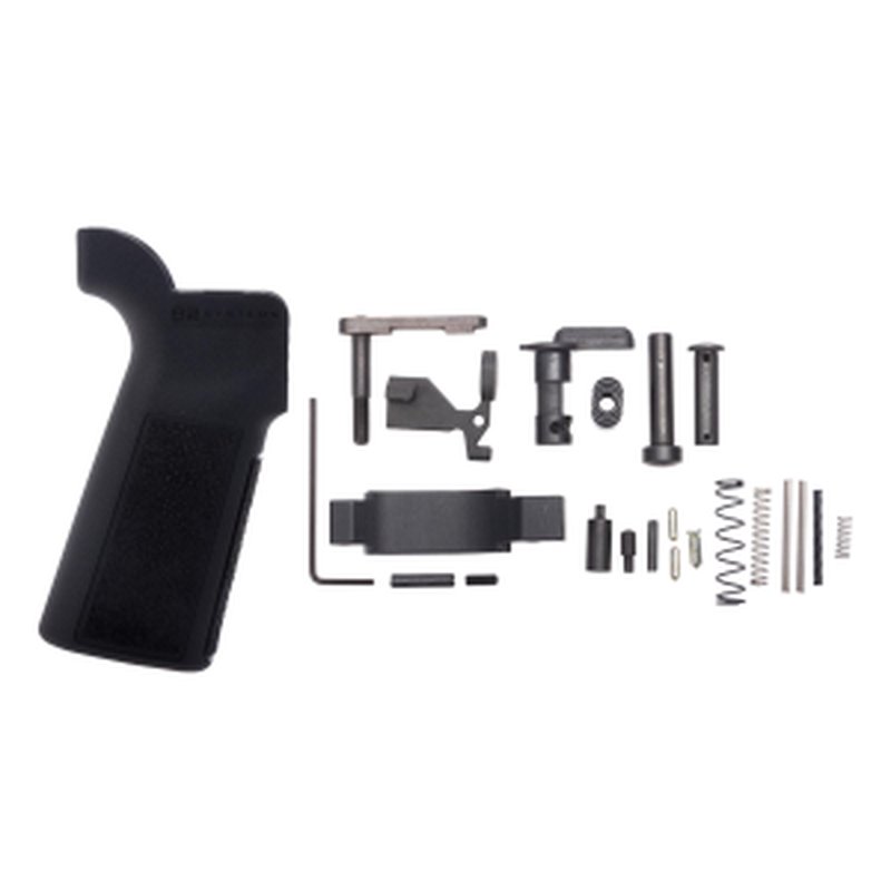 CMC Triggers AR-15 Lower Parts Kit with No FCG/Grip and B5 Systems Type 23 P-Grip - Black