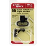Uncle Mikes 11712 Quick Detach Sling Swivels 1" Black Steel Remington 7400