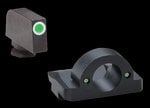 AmeriGlo GL126 Ghost Ring Night Sight Fits Glock 20/21 Tritium Green w/White Outline Front Tritium Green Rear