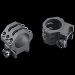 Weaver 1" 6-Hole Picatinny High Matte Ring Set