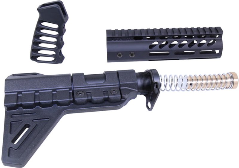 Guntec USA AR-15 Pistol Furniture Set w/ Micro Breach Pistol Brace